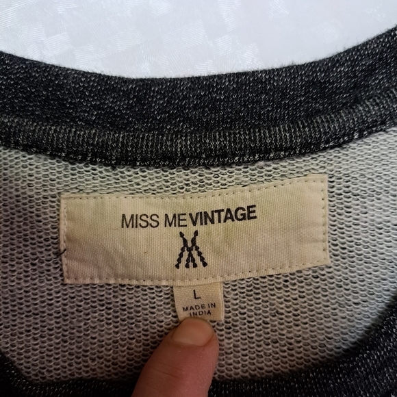 miss Me Vintage | Charcoal Gray & Red Diamond Pullover Sweater - Picture 7 of 11